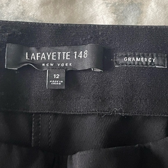 LAFAYETTE 148 NEW YORK ESSENTIAL Gramercy Black Stretch Pintuck Pant {$598} 12 - Picture 3 of 8